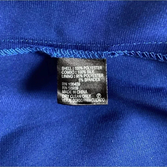 ANTONIO MELANI | Women Royal Blue Silk Nilda Fit&Flare Laser Cutout Dress Size 6 - Picture 10 of 11